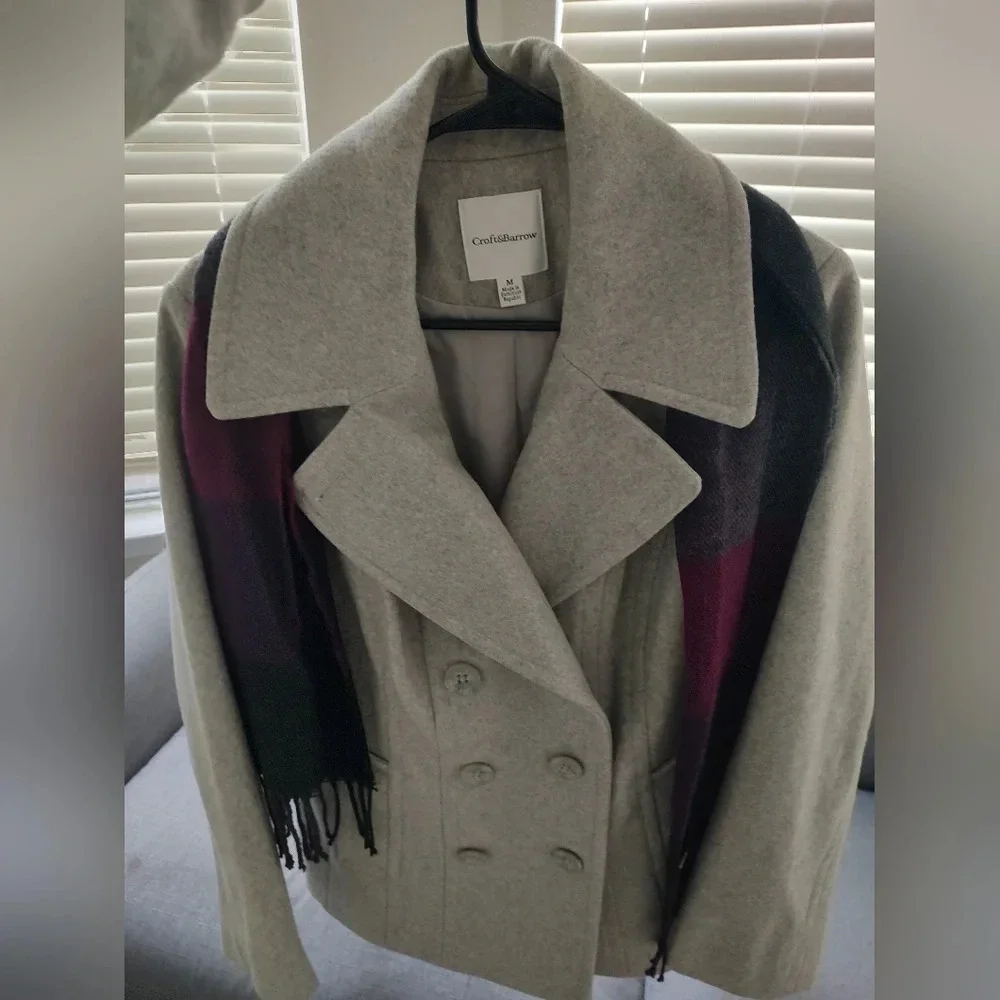 Classic grey coat Croft& Barrow - Picture 8 of 8